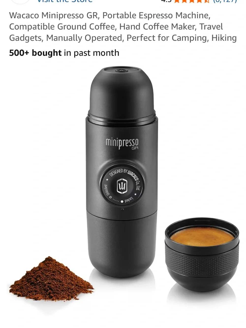 Minipresso GR Portable Espresso Maker - Black